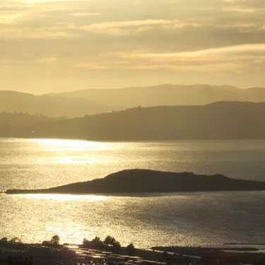Bay Views from Berkeley hills, February 2016. Late evening sunset